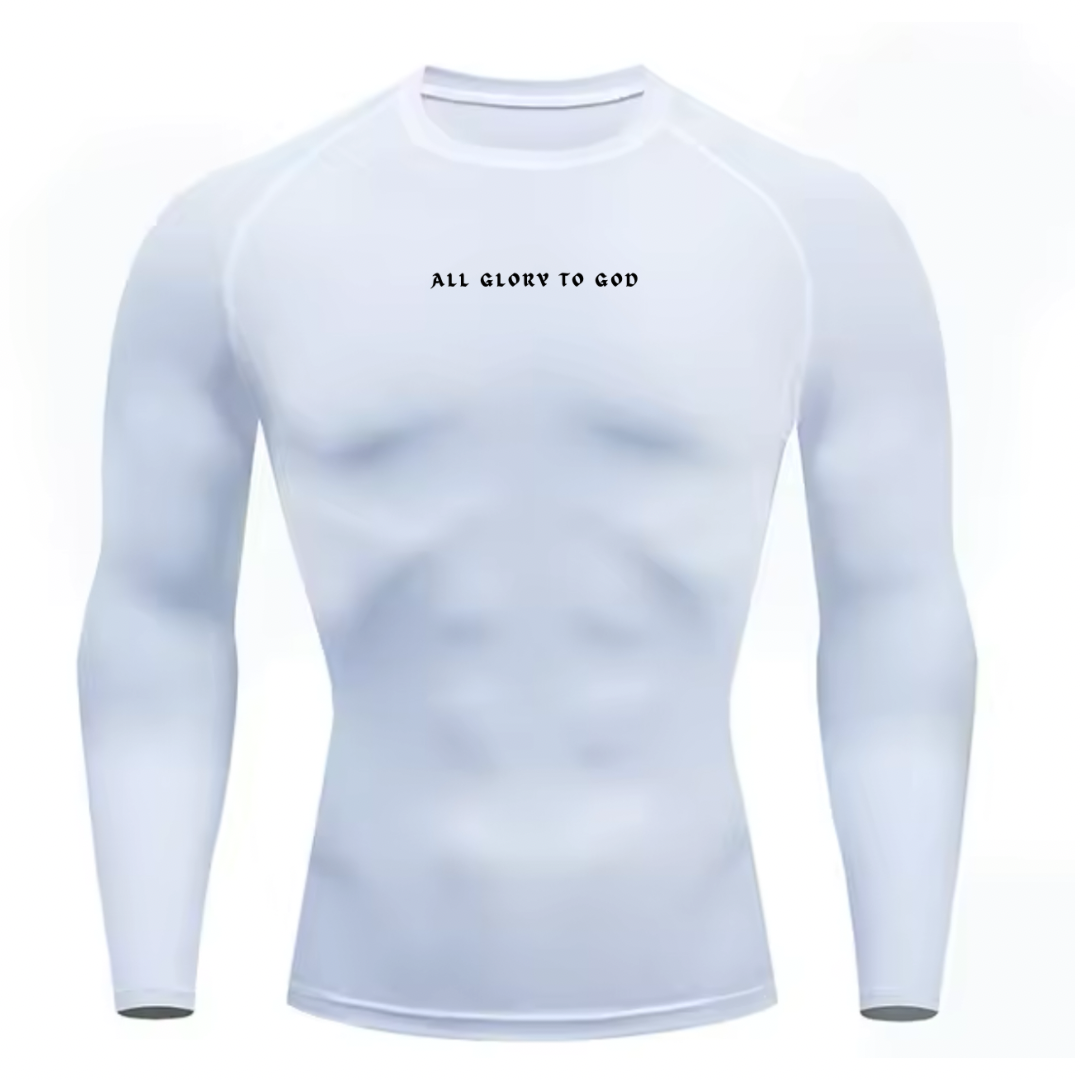 All Glory to God Compression Long Sleeve - Lifted By Christ