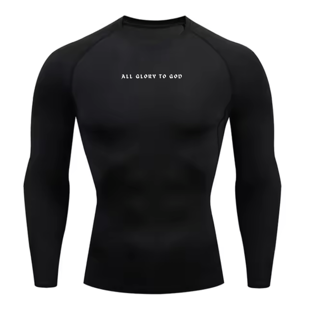 All Glory to God Compression Long Sleeve - Lifted By Christ