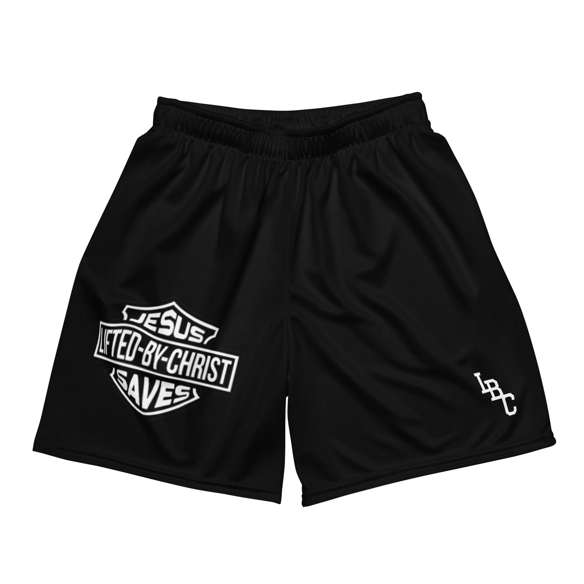 Jesus Saves Logo Mesh Shorts - Lifted By Christ